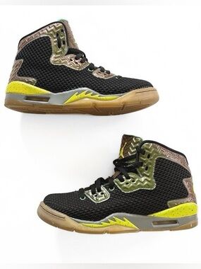 Nike Air Jordan Spike Forty GS "Cyber Gamma Green" High Tops size 5Y 811121-017